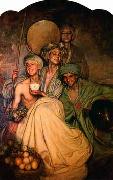 Arab or Arabic people and life. Orientalism oil paintings  543